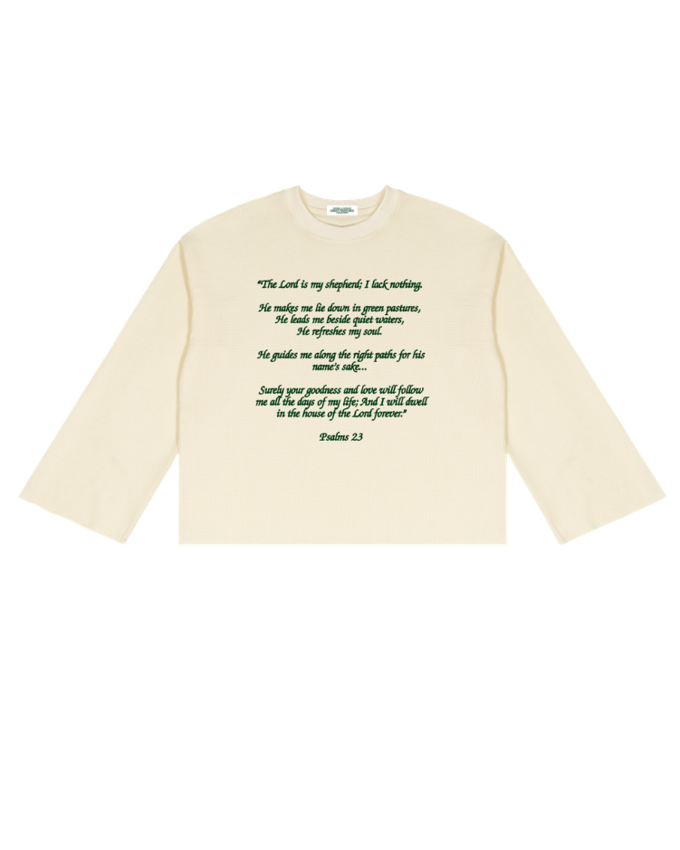 'PSALMS 23' WAFFLE KNIT